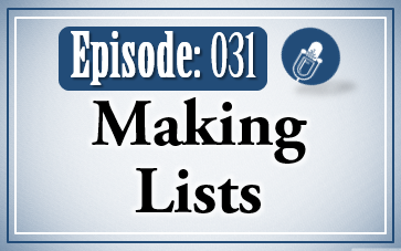 031: Making Lists